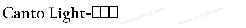 Canto Light字体转换